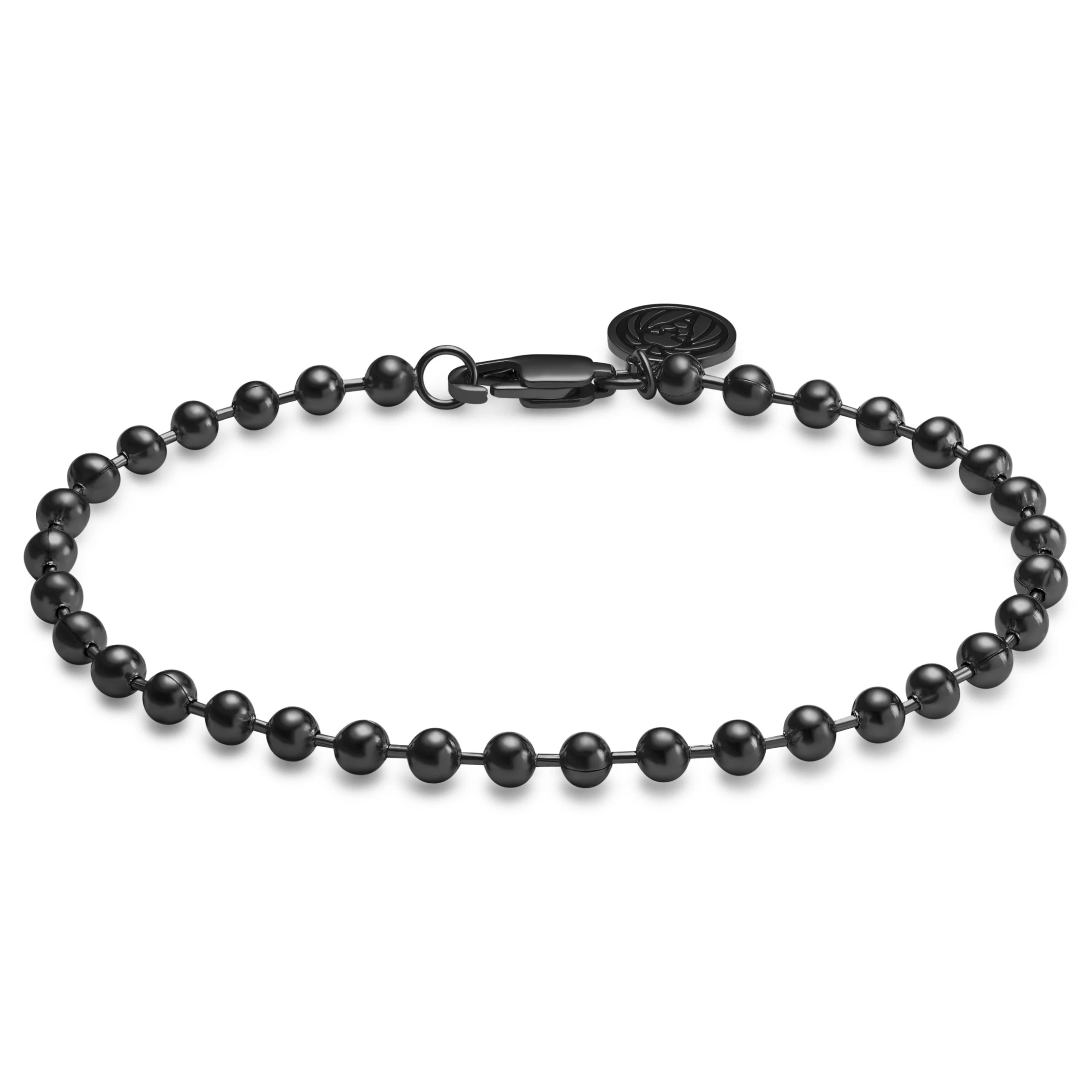 Essentials | 1/5" (4 Mm) Gunmetal Black Ball Chain Bracelet