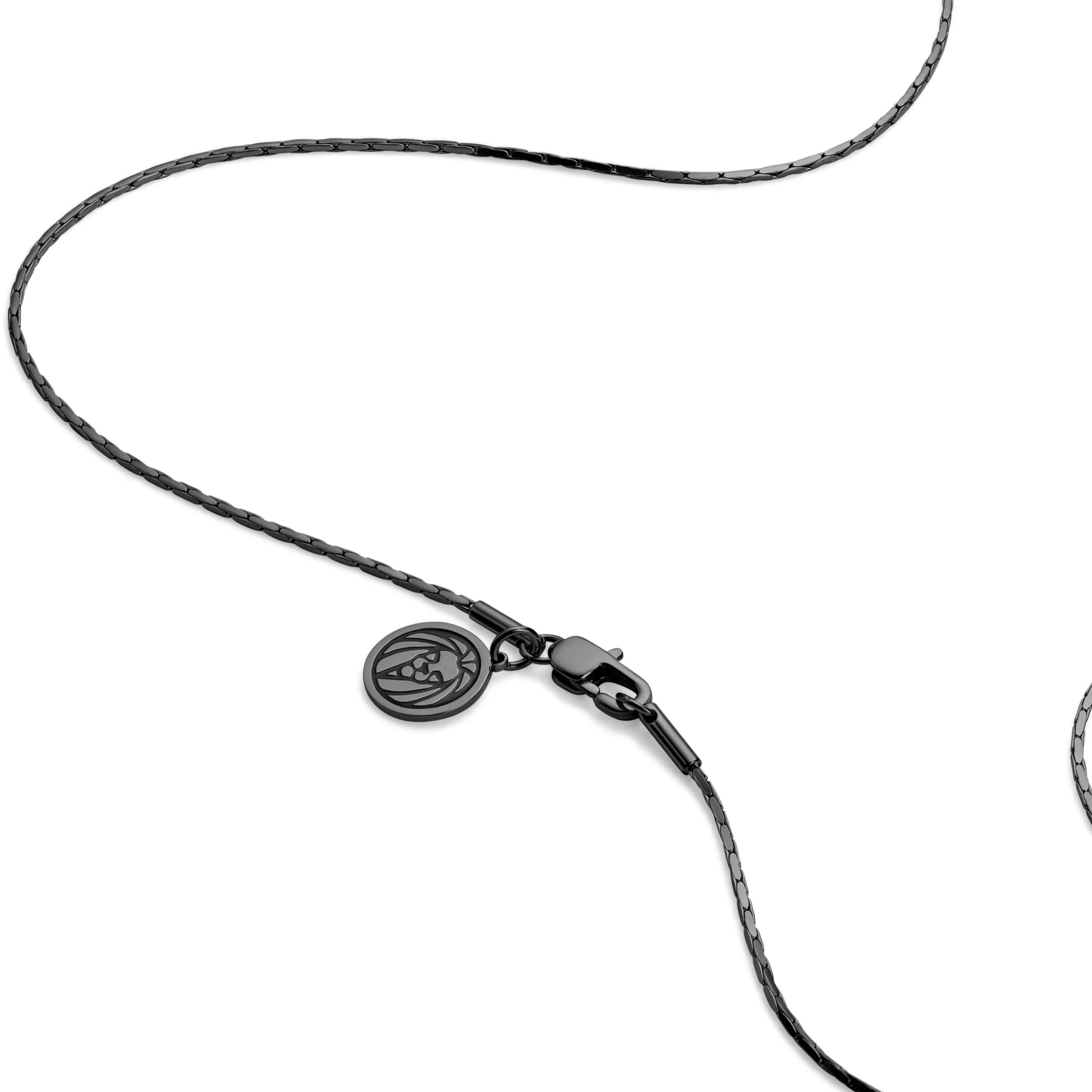 Essentials | 1/32" (1 Mm) Gunmetal Black Rectangular Box Chain Necklace - Image 3