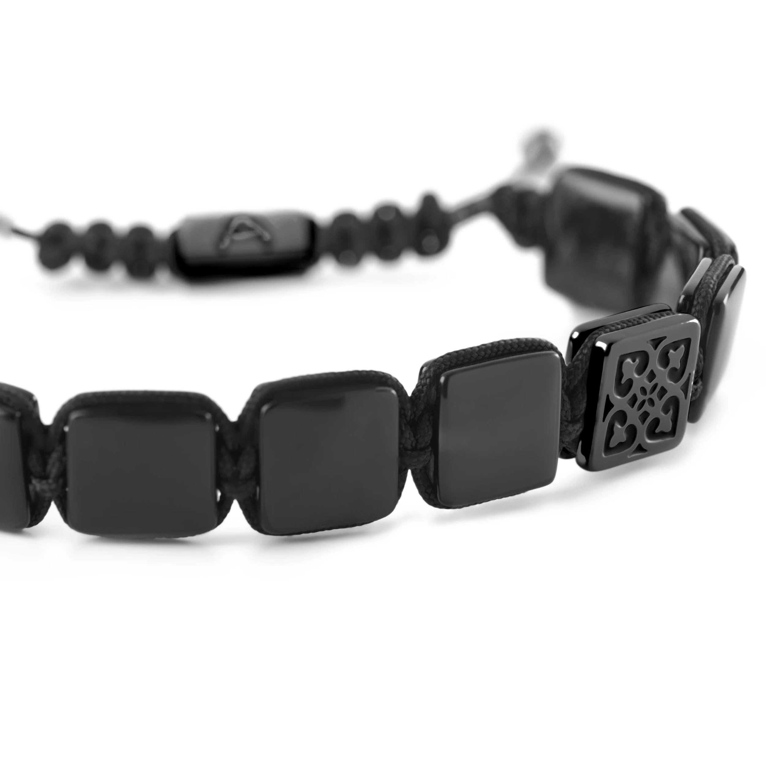 Elysian | Black Onyx Bead Flat Bracelet - Image 2