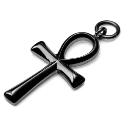 Black Titanium Ankh Charm