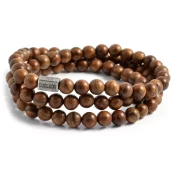 Brown Wooden Wrap Bracelet