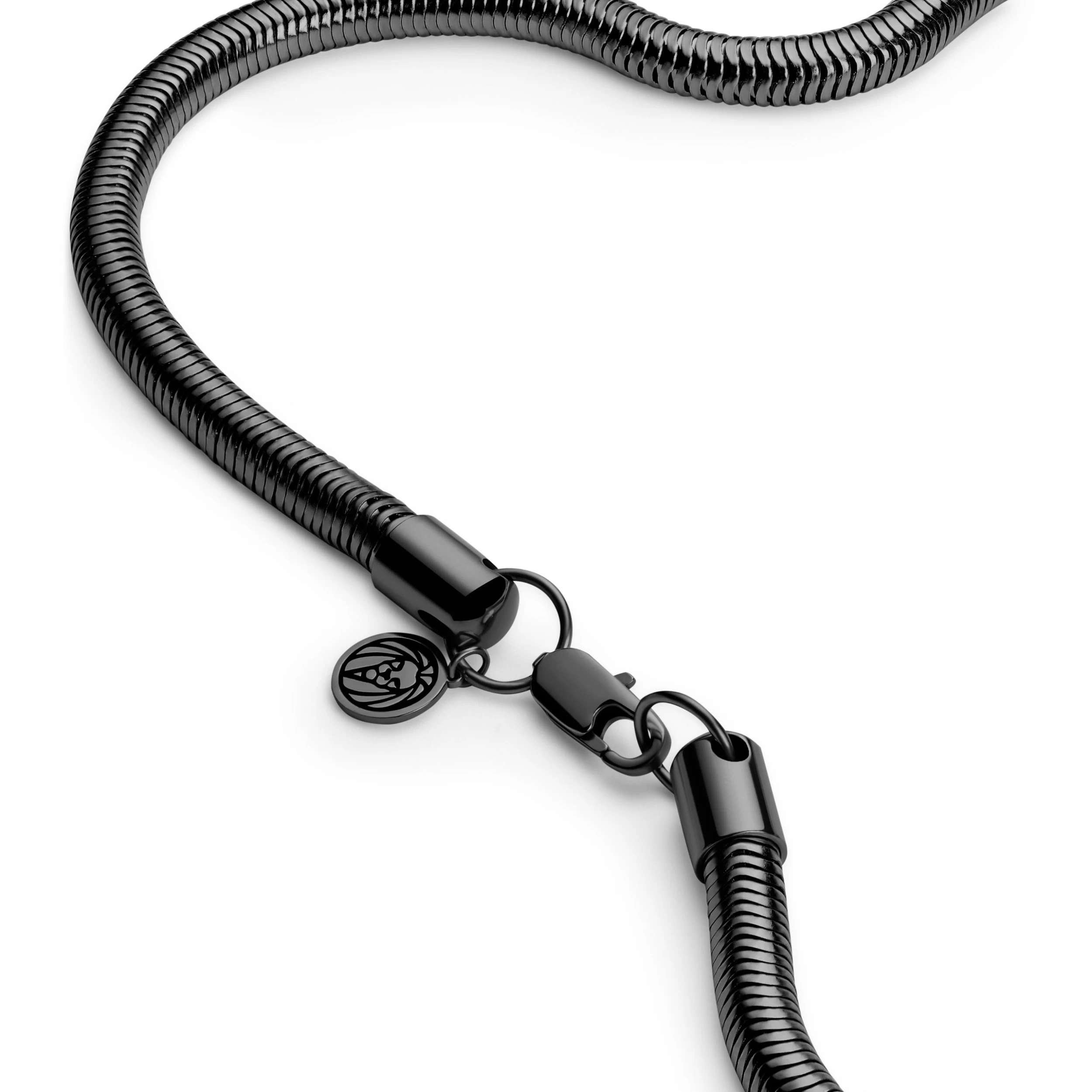 Essentials | 1/5" (5 Mm) Gunmetal Black Snake Chain Necklace - Image 3