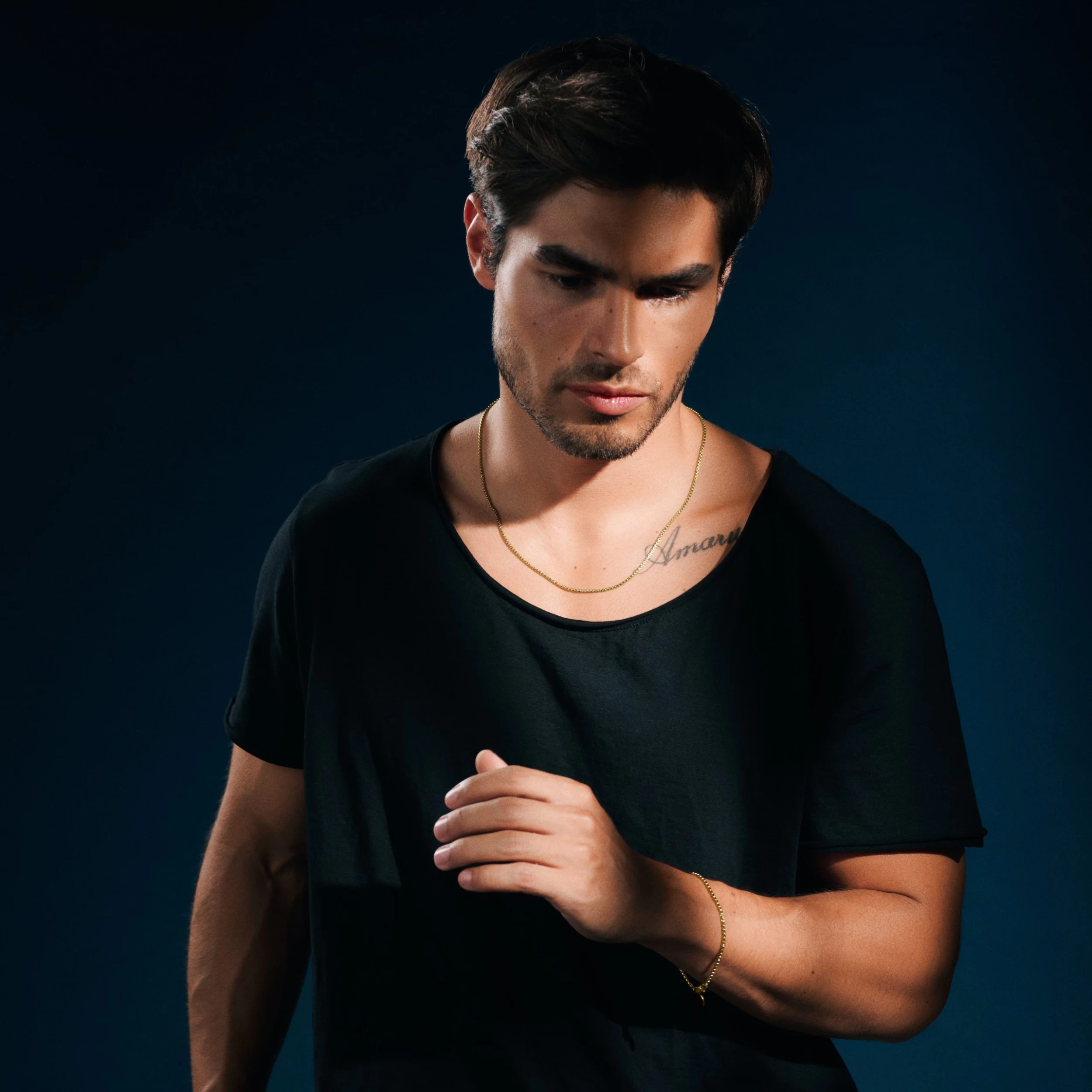 Essentials | 1/16" (2 Mm) Gold-Tone Curved Box Chain Necklace - Image 2