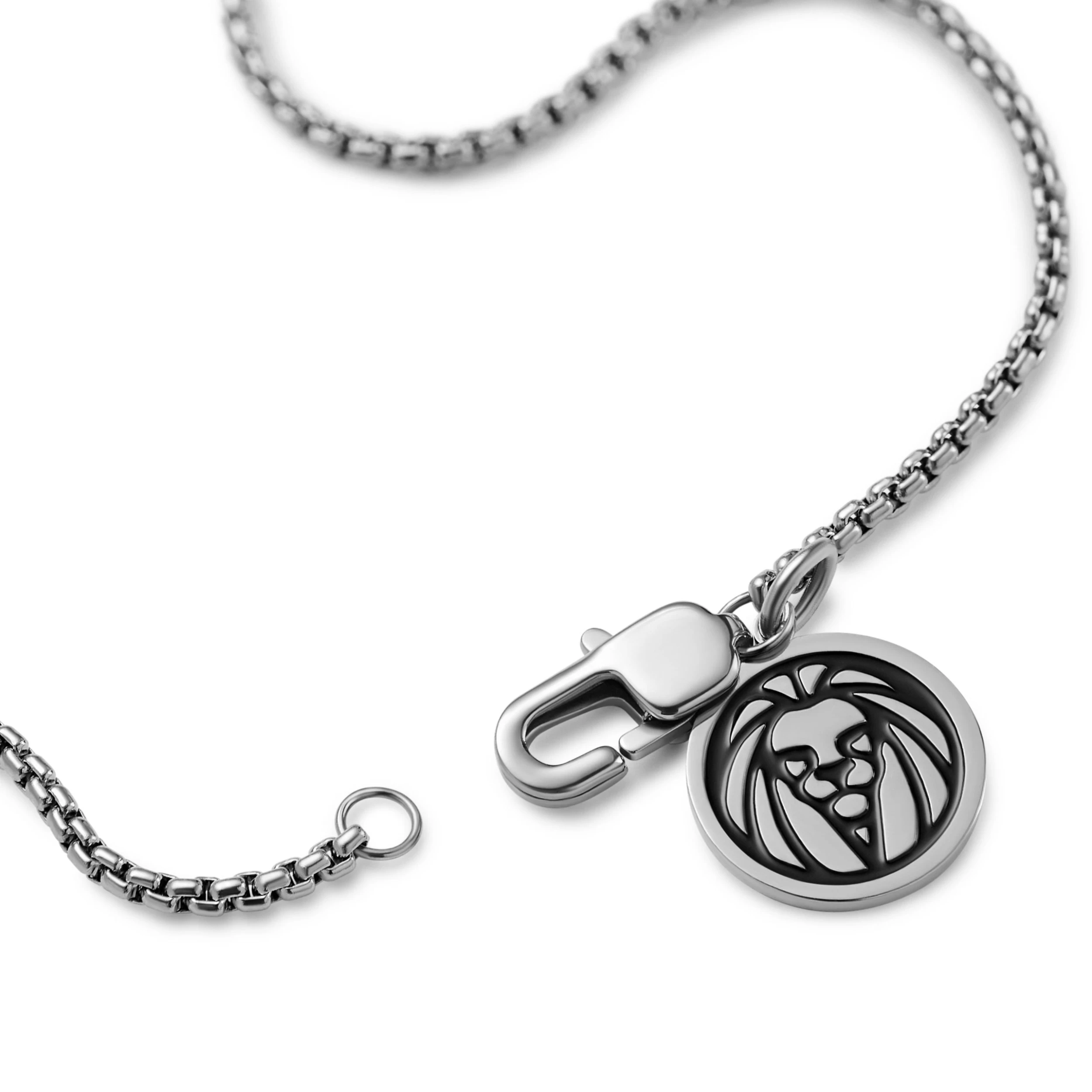 Essentials | 1/32" (1 Mm) Silver-Tone Curved Box Chain Bracelet - Image 5