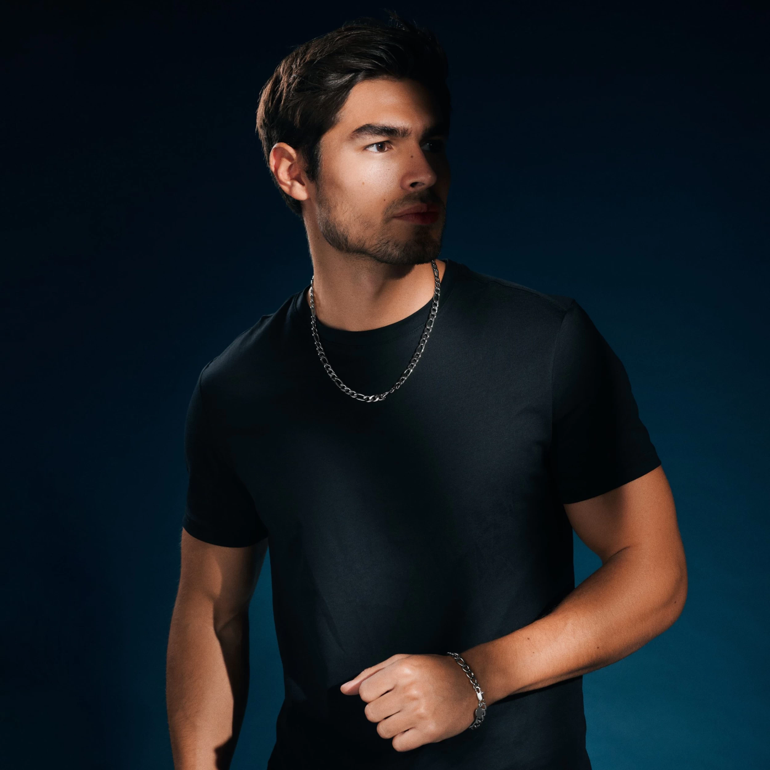 Essentials | 1/3" (8 Mm) Silver-tone Figaro Chain Necklace - Image 2