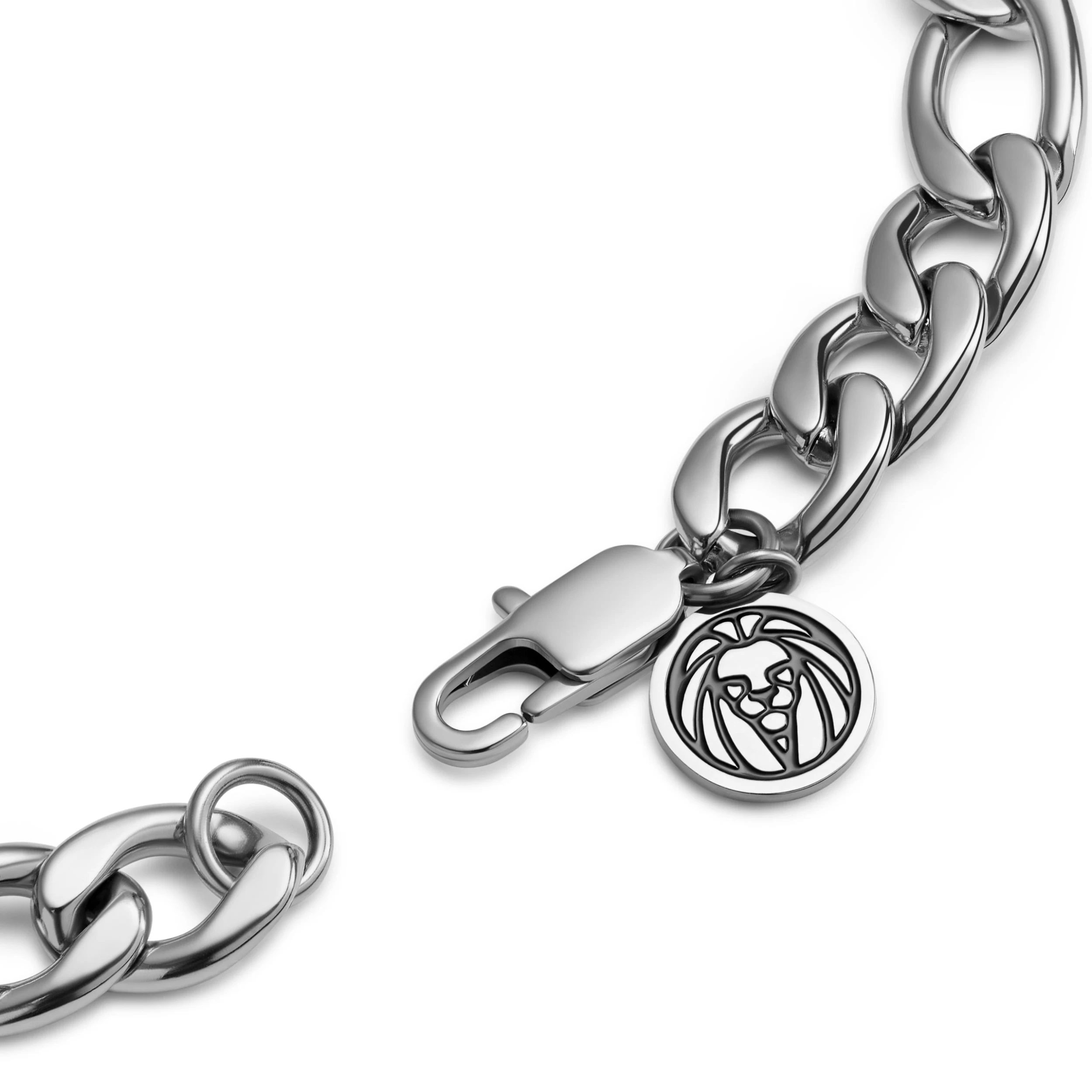Essentials | 3/8" (10 Mm) Silver-tone Figaro Chain Bracelet - Image 5