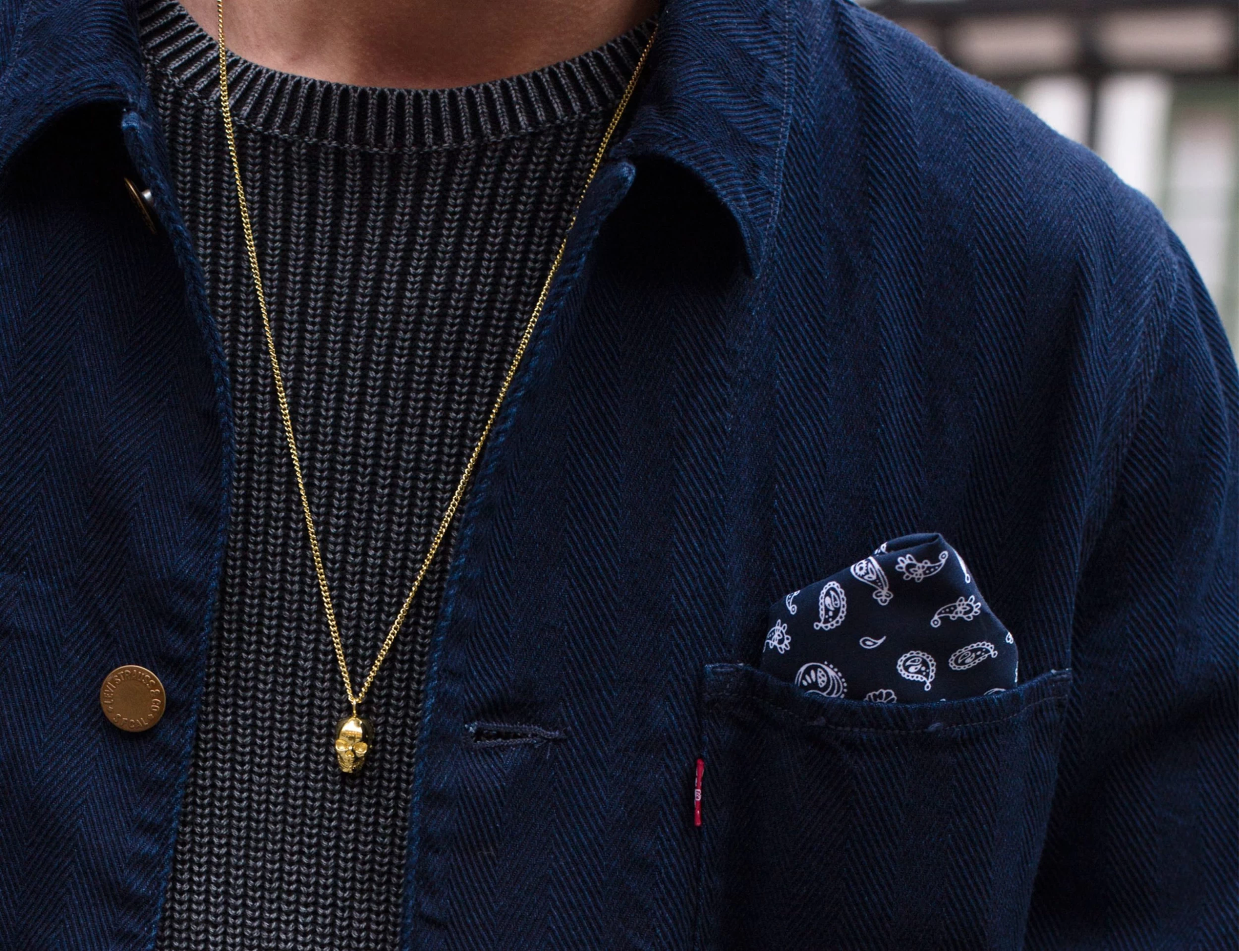 Iconic | Gold-Tone Skull Curb Chain Necklace - Image 6