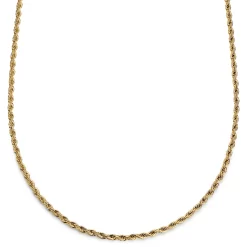 Essentials | 1/5" (4 Mm) Gold-Tone Rope Chain Necklace