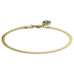 Essentials | 1/8" (3 Mm) Gold-Tone Herringbone Chain Bracelet