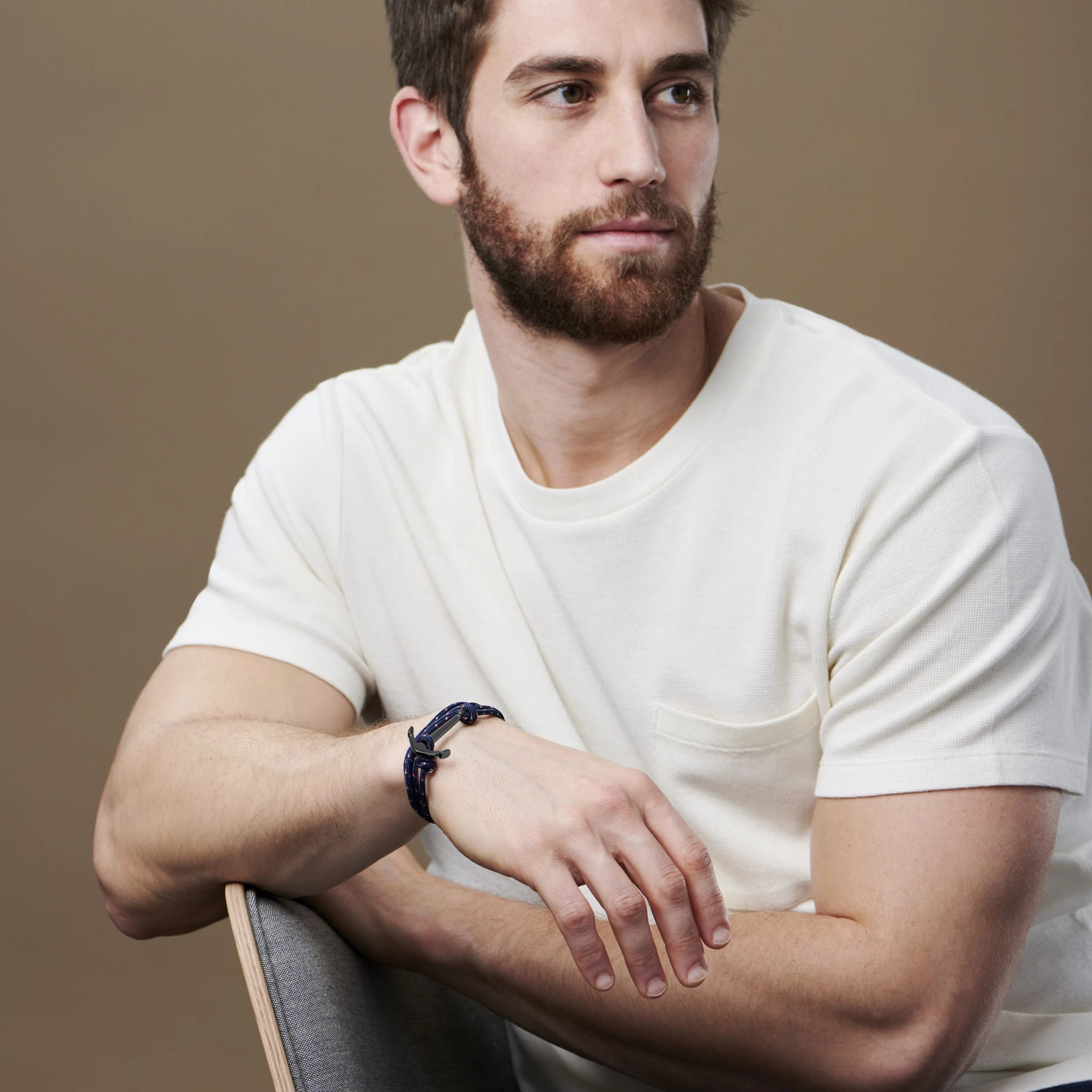 Navy Blue & Black Anchor Bracelet - Image 5