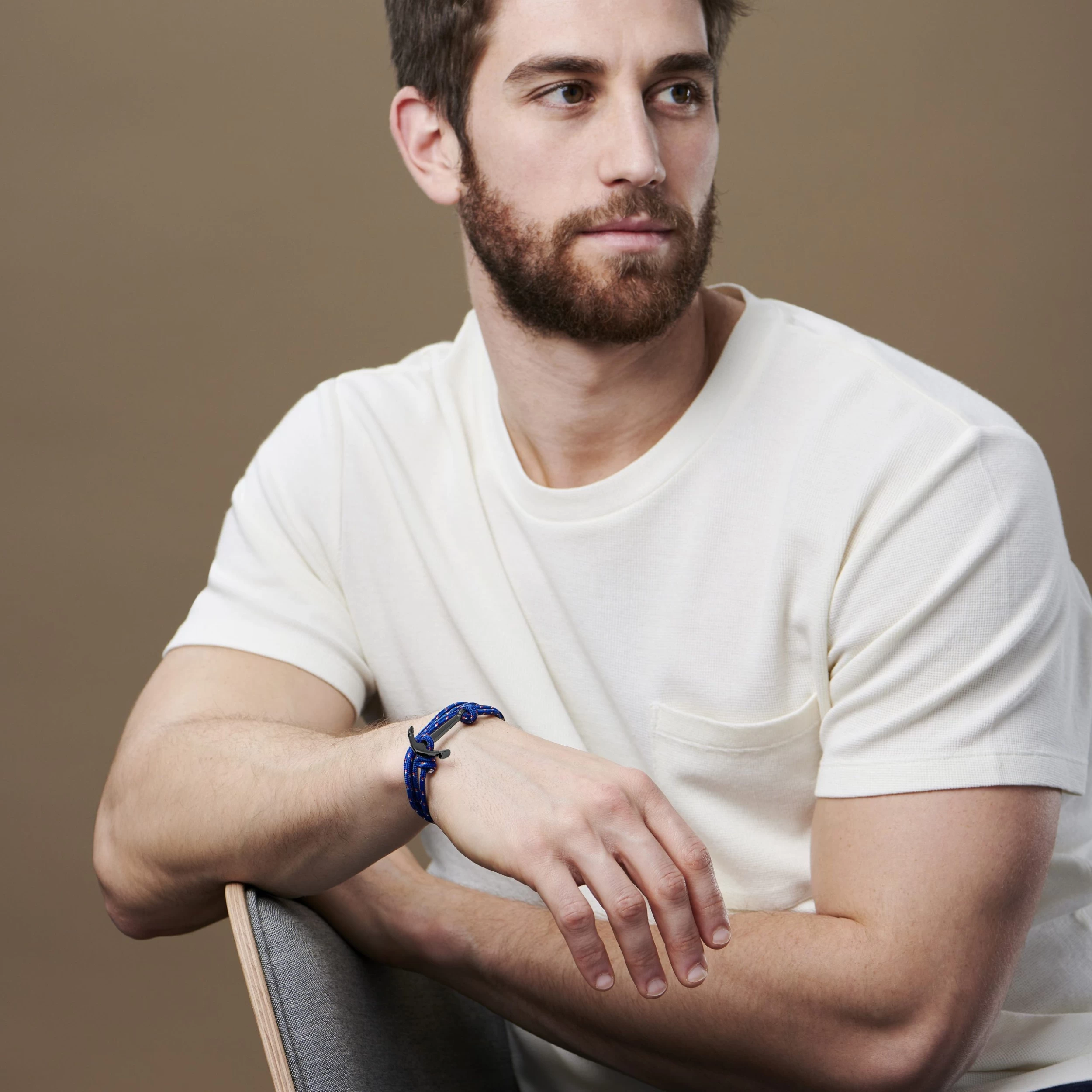 Cobalt Blue & Black Anchor Bracelet - Image 5