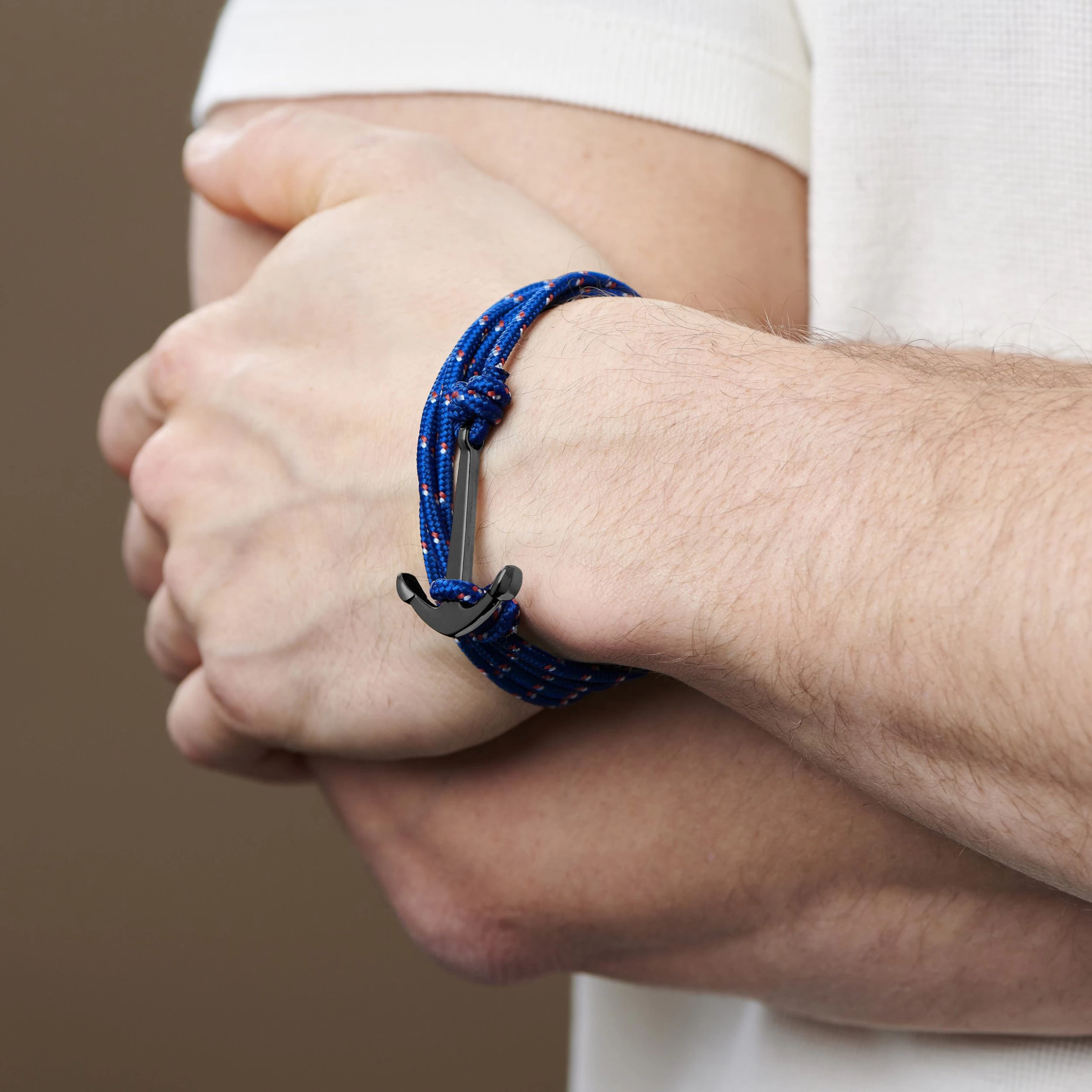 Cobalt Blue & Black Anchor Bracelet - Image 4
