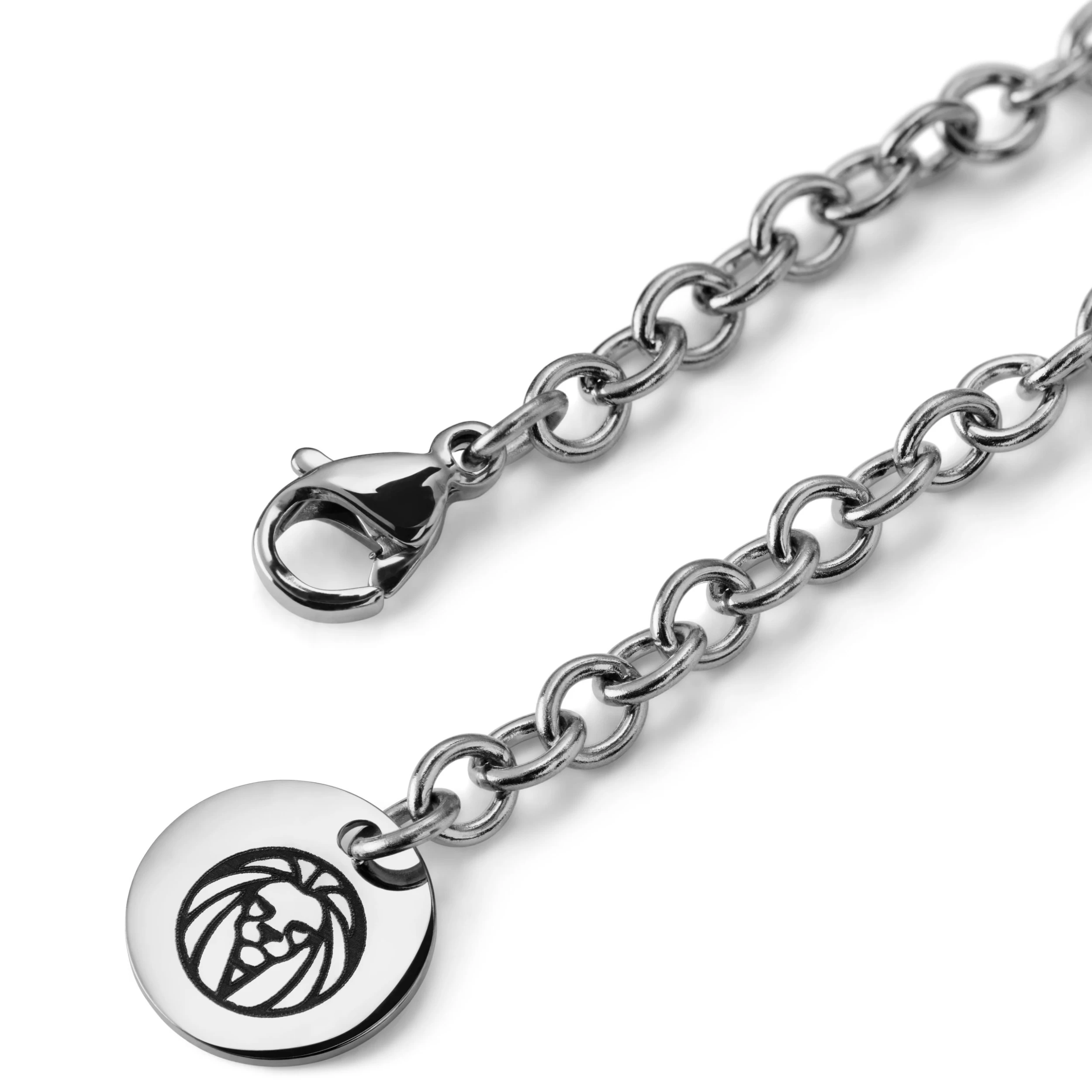 Silver-Tone Stainless Steel With ID Dog Tag Cable Chain Necklace - Image 5