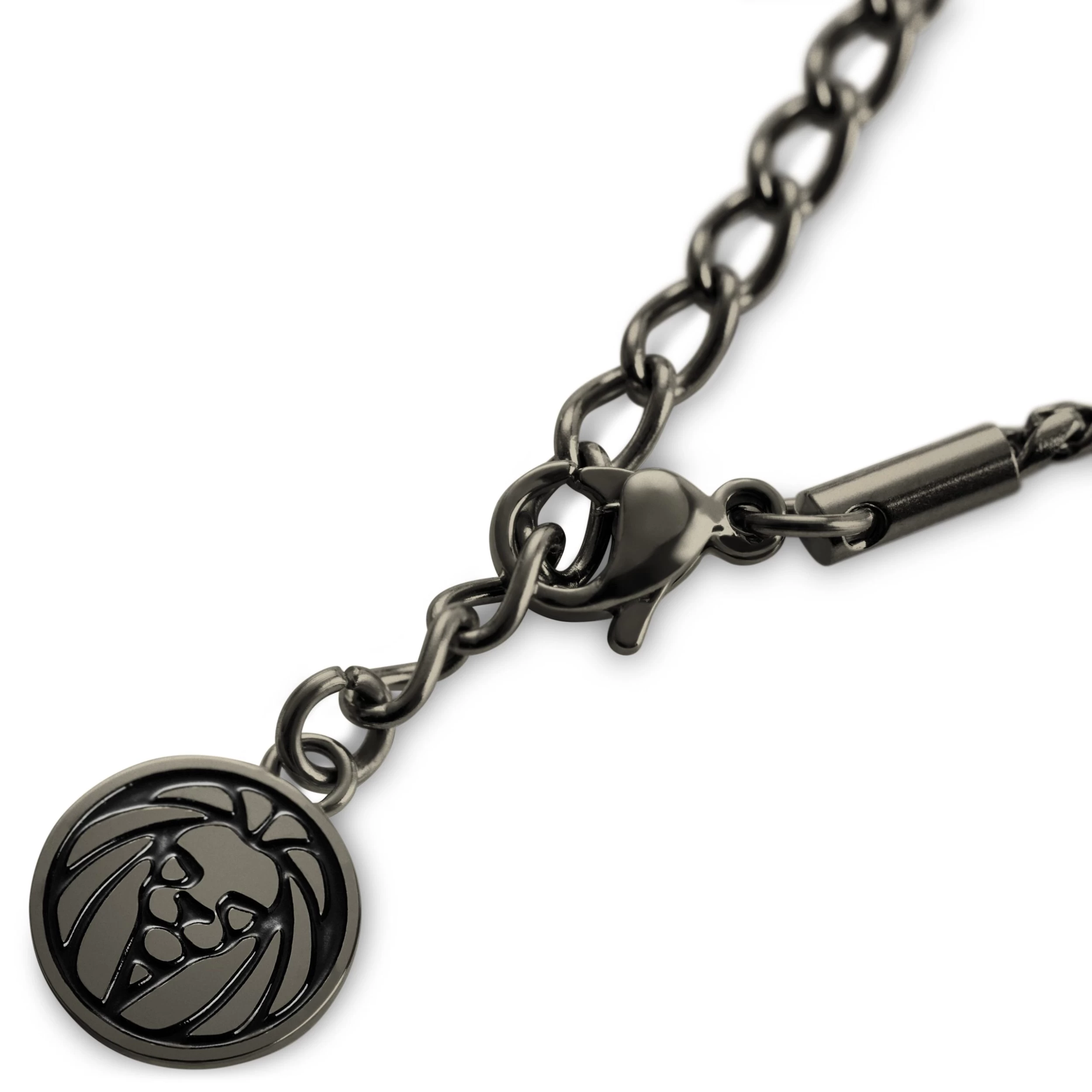 Icarus | Gunmetal Black Stainless Steel Armour Plating Dog Tag Necklace - Image 4