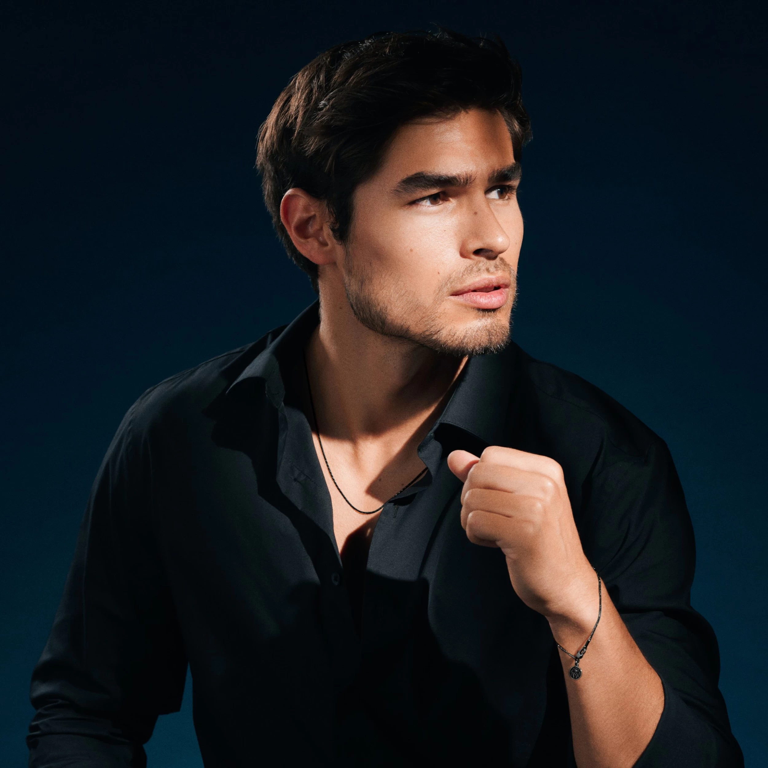 Essentials | 1/32" (1 Mm) Gunmetal Black Rectangular Box Chain Necklace - Image 2