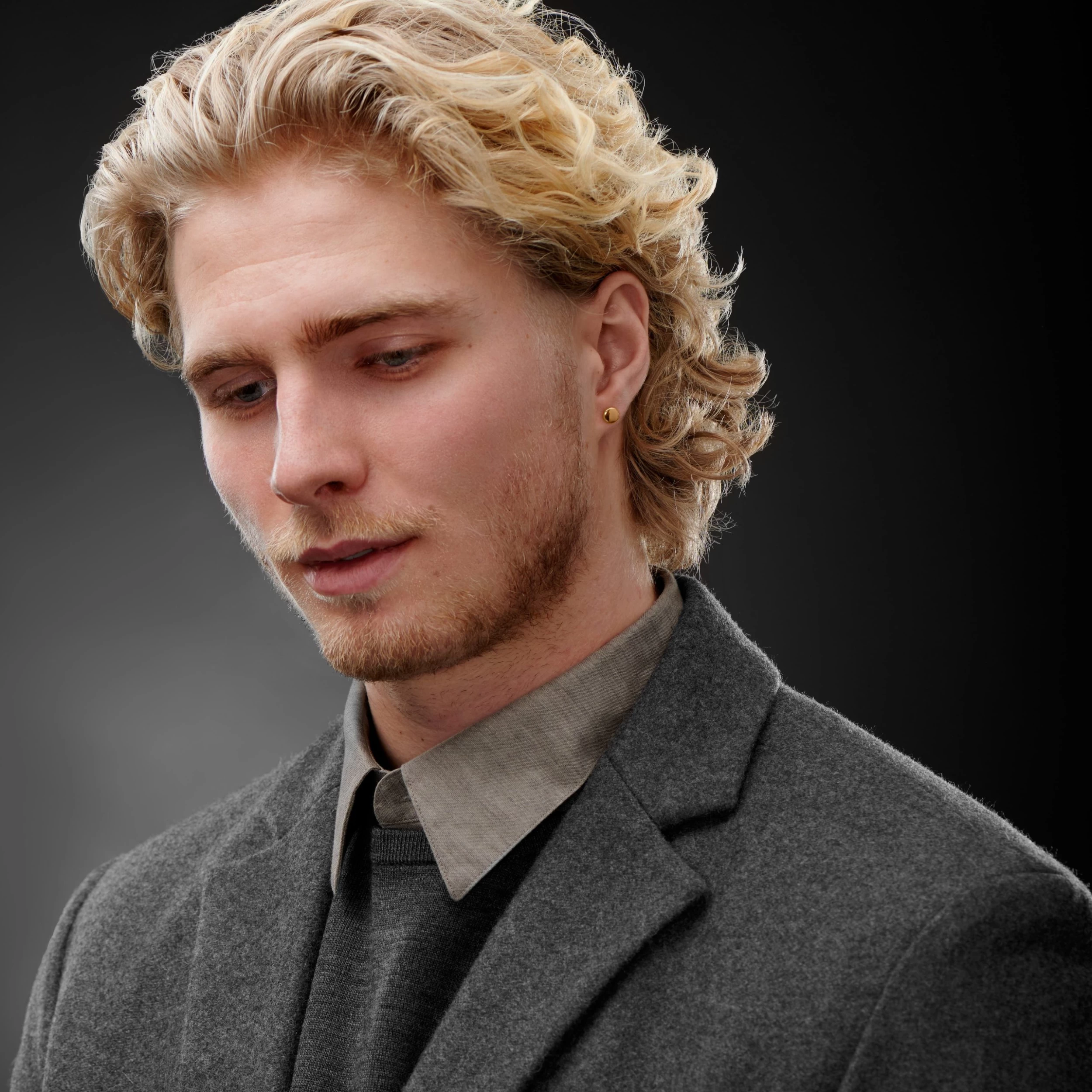 6 Mm Rose Gold-Tone Button Stud Earring - Image 4