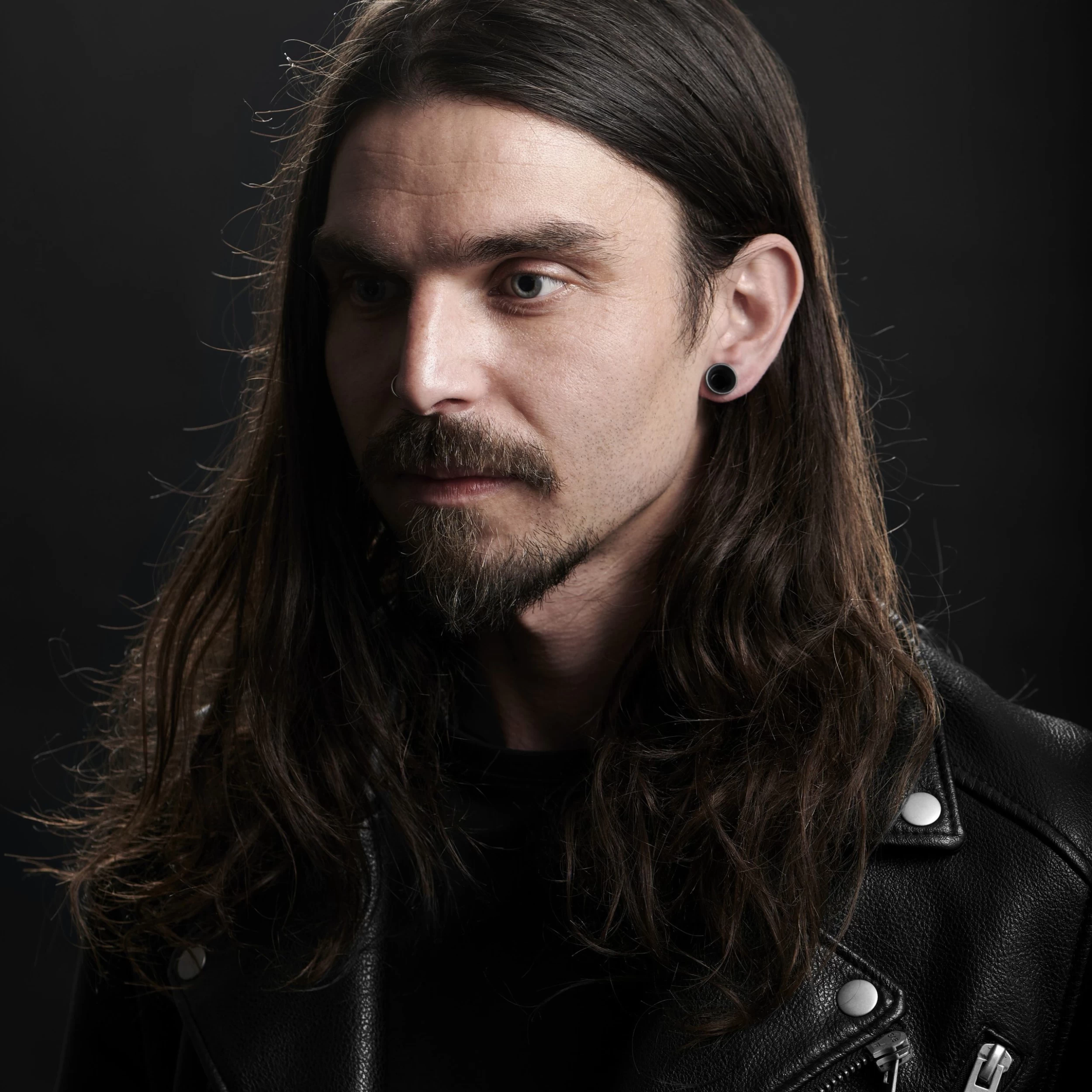 Black Silicone Double Flared Tunnel Earring - Image 4