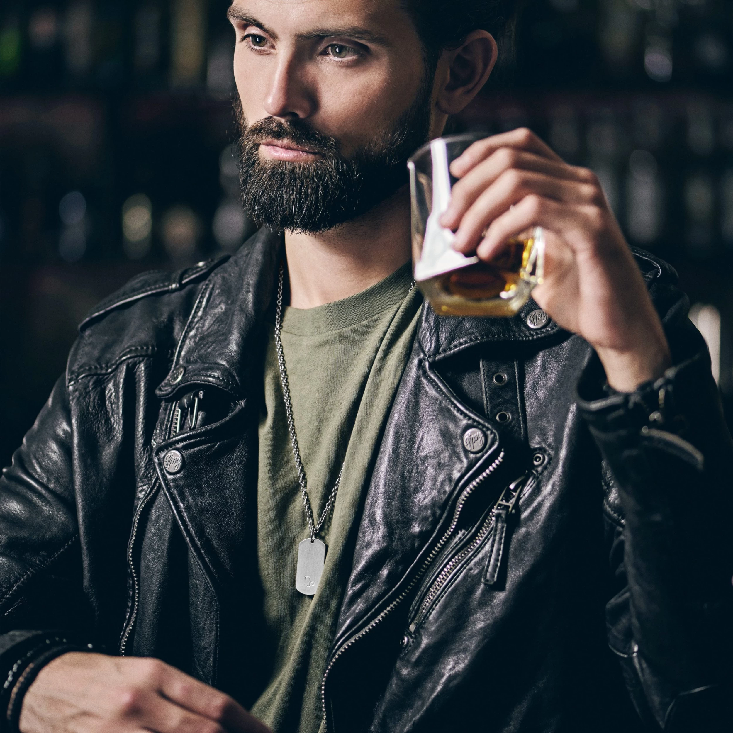 Zodiac | Silver-Tone Stainless Steel Capricorn Star Sign Dog Tag Cable Chain Necklace - Image 4