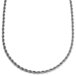 Essentials | 1/4" (6 Mm) Silver-Tone Rope Chain Necklace