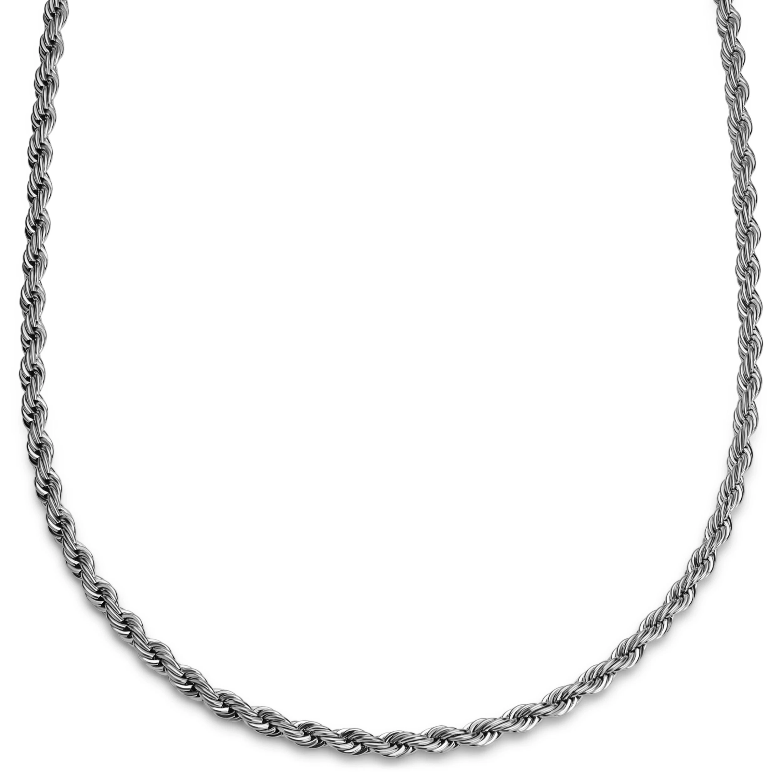 Essentials | 1/4" (6 Mm) Silver-Tone Rope Chain Necklace