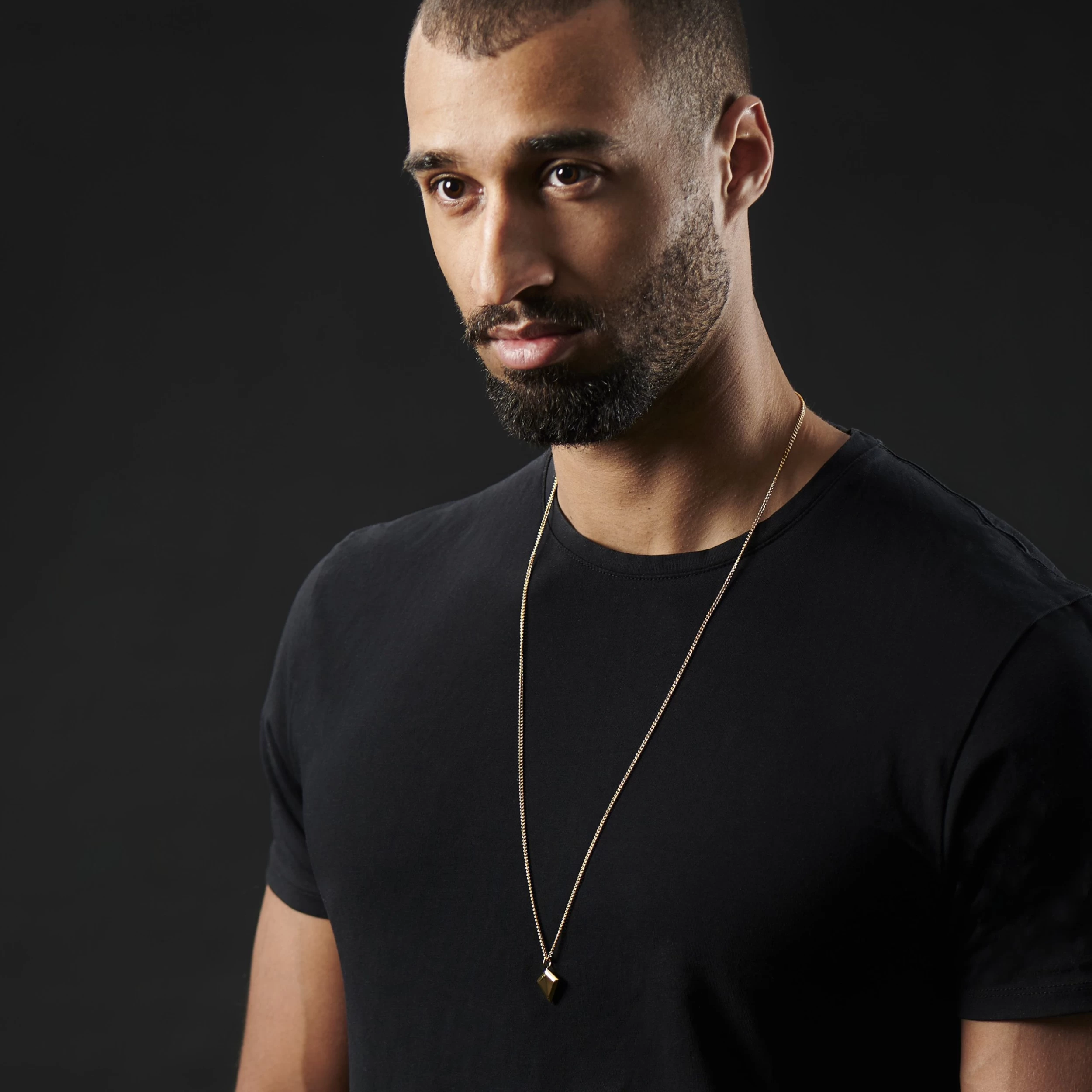 Iconic | Gold-Tone Triangle Curb Chain Necklace - Image 4