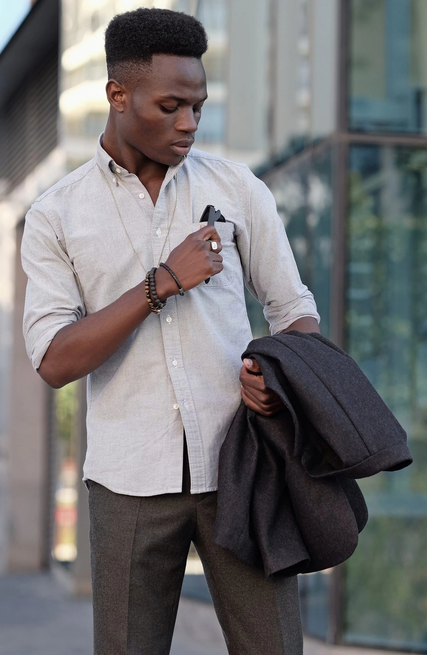 Iconic | Silver-Tone Stainless Steel Wolf Tooth Curb Chain Necklace - Image 6