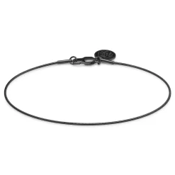 Essentials | 1/32" (1 Mm) Gunmetal Black Snake Chain Bracelet
