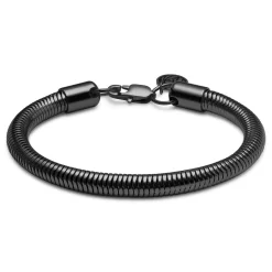 Essentials | 1/4" (6 Mm) Gunmetal Black Snake Chain Bracelet