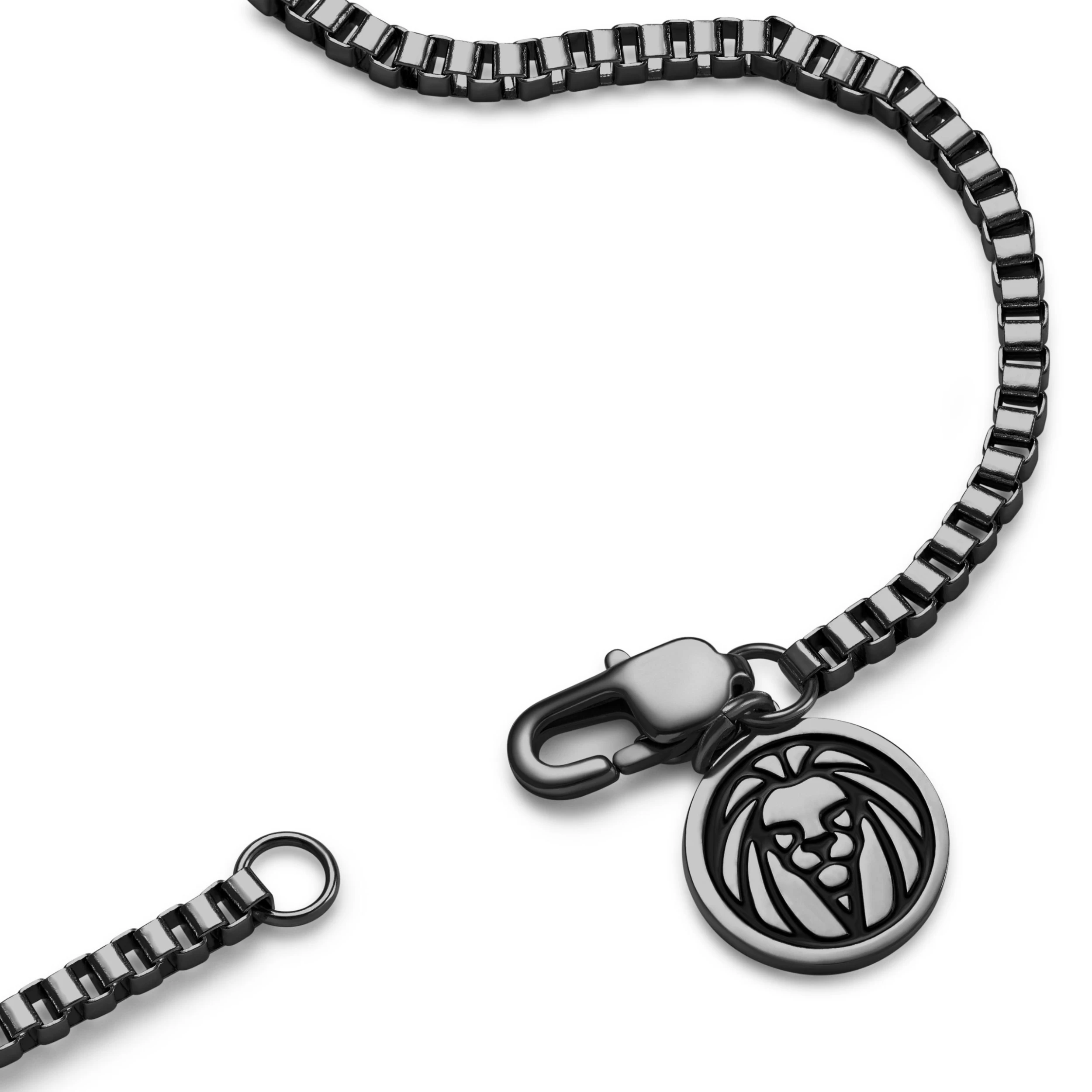 Essentials | 1/16" (2 Mm) Gunmetal Black Square Box Chain Bracelet - Image 5