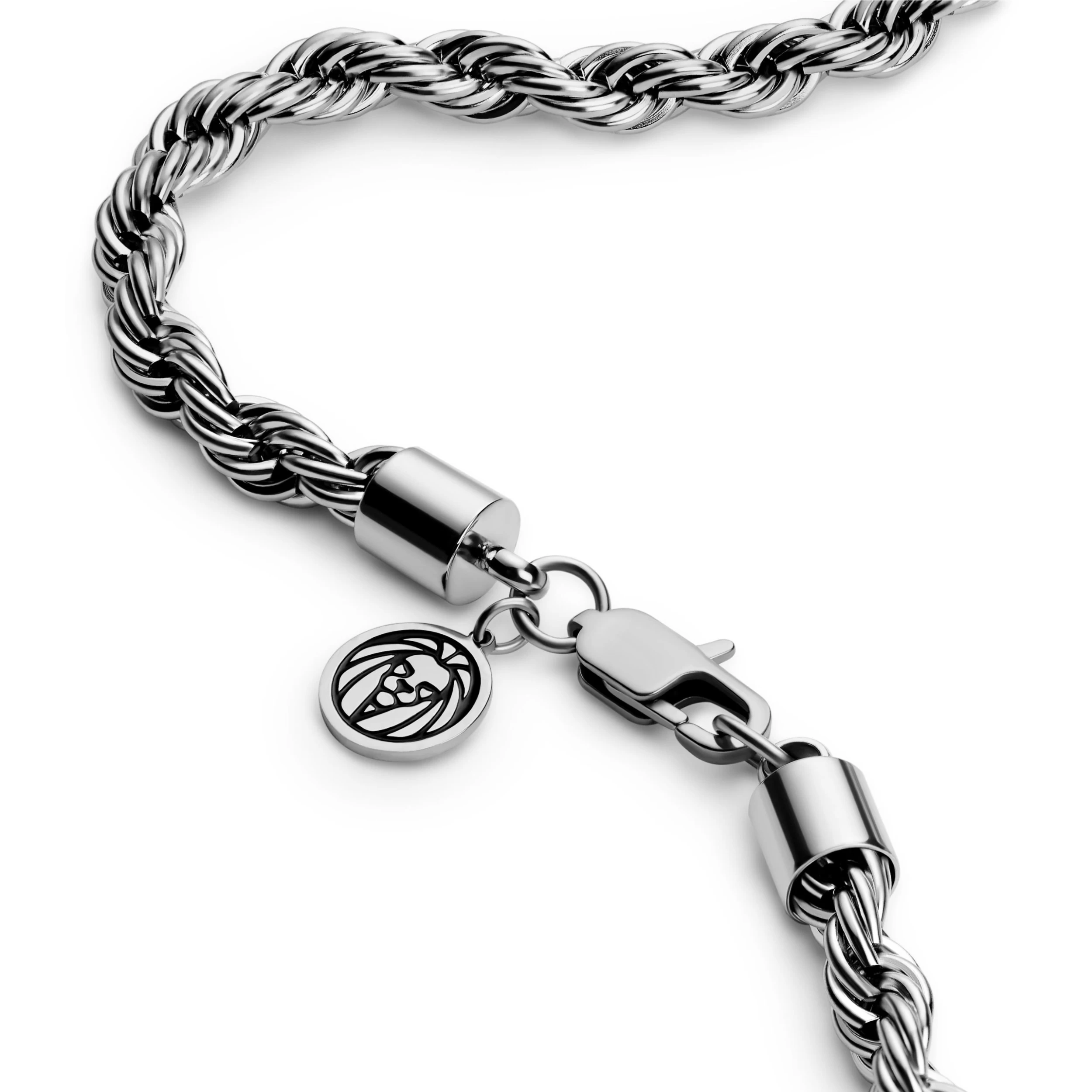 Essentials | 1/4" (6 Mm) Silver-Tone Rope Chain Necklace - Image 3